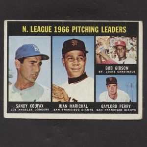 1967 TOPPS BASEBALL PITCHING LEADERS SANDY KOUFAX #236